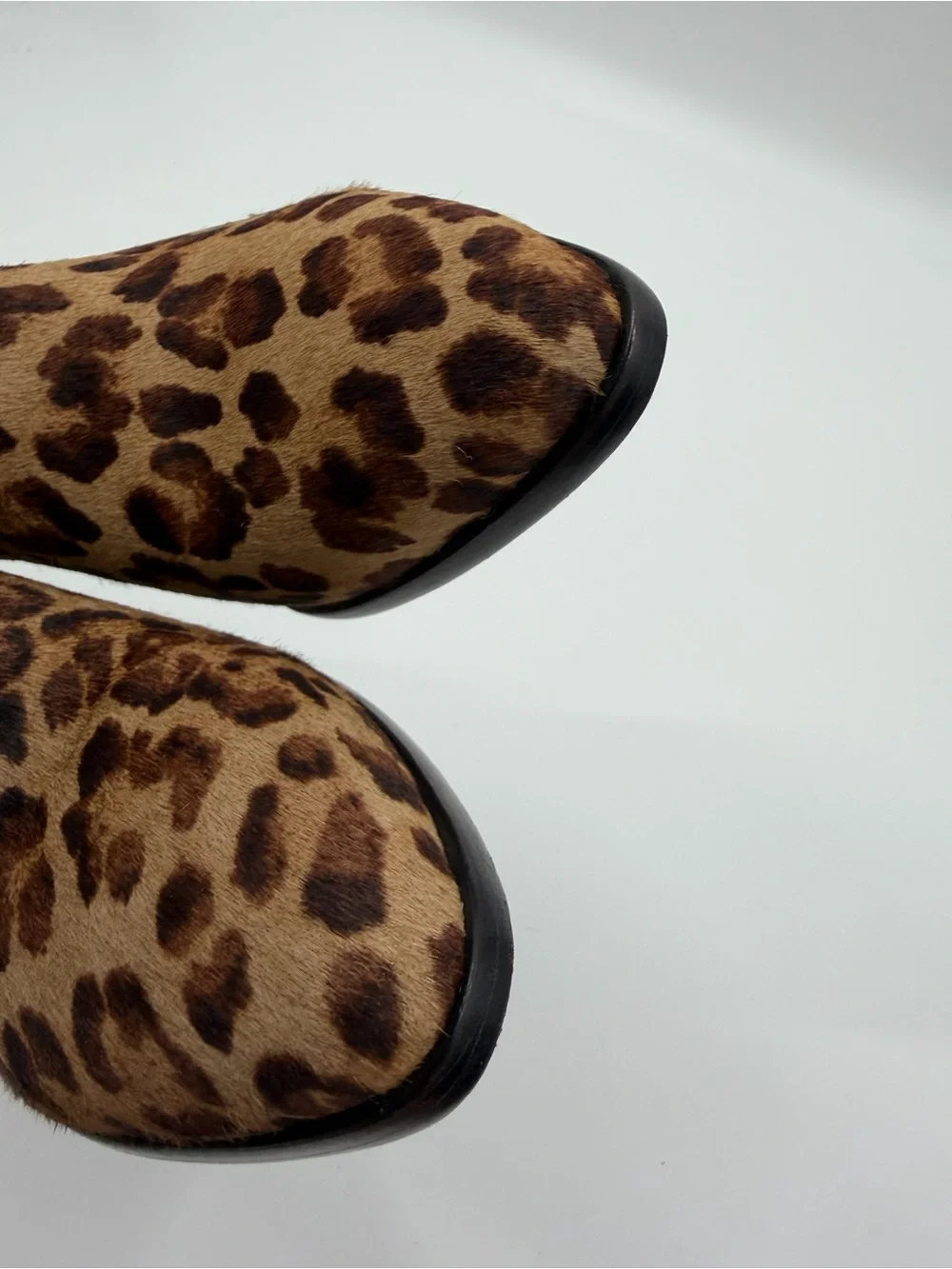 Ash Henna Leopard Print Cow Hair Leather Booties